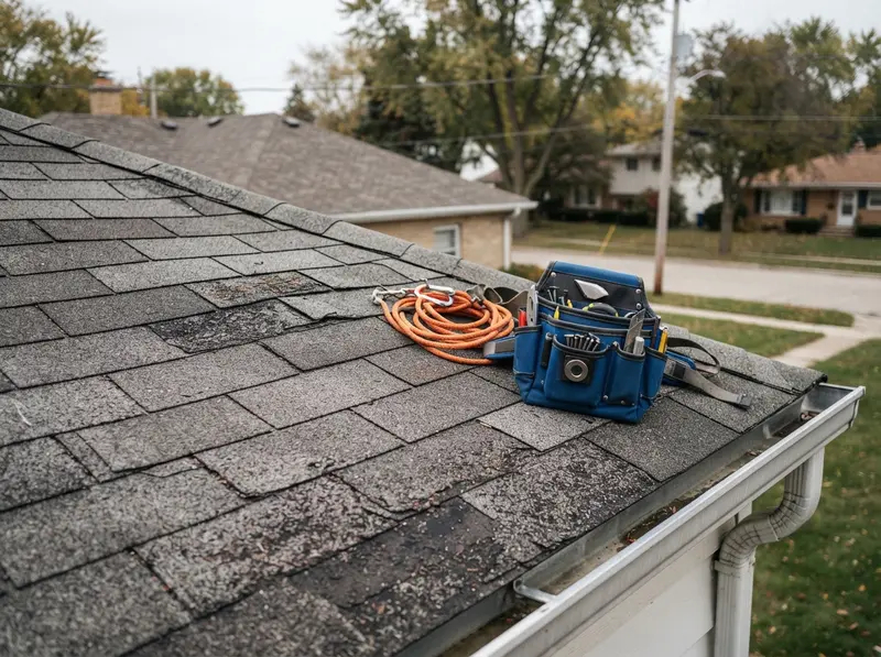 Early signs of roof shingle wear Early signs of roof shingle wear